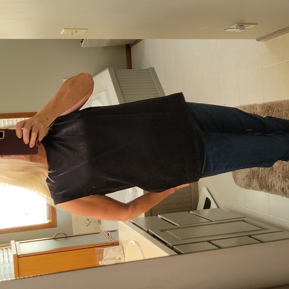 Karen Scott Tops - Nwot Karen Scott Black Beaded Rayon/Polyester Sleeveless Blouse Size Xl